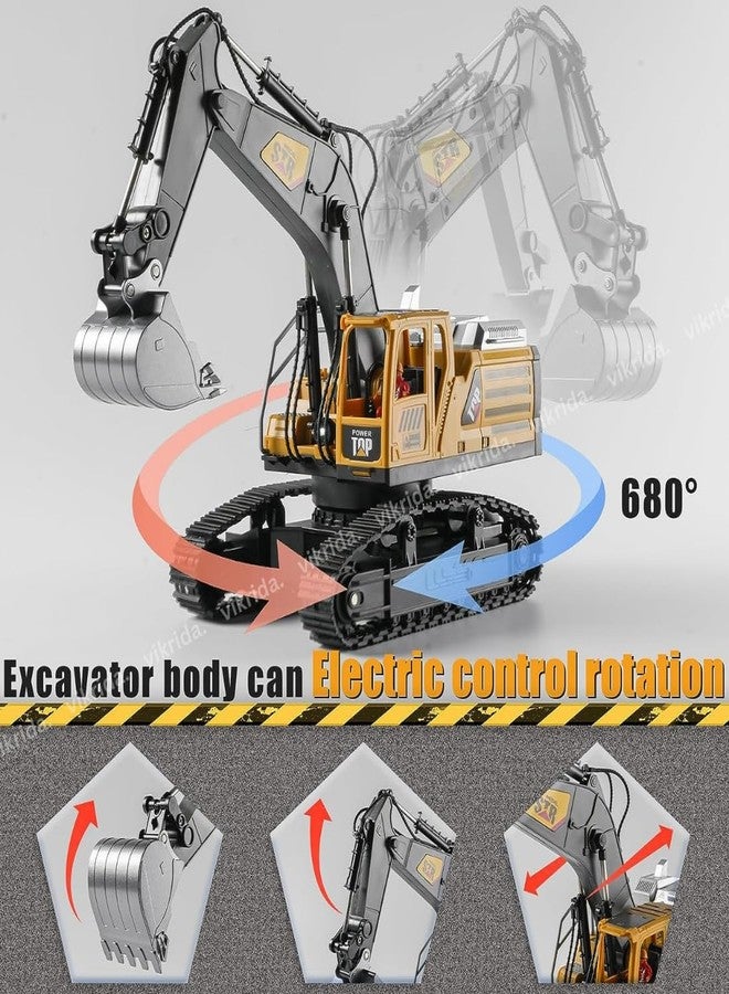 VikriDA RC Excavator Truck Toy | Remote Control Digger with Lights & Sound | Durable Construction Vehicle Robot for Kids - Image 4
